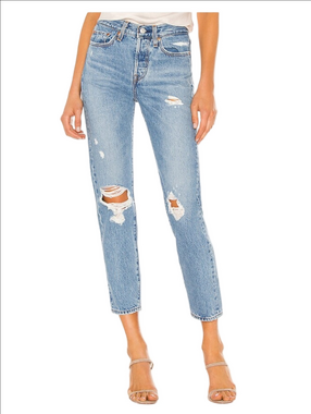 Levi's Wedgie Icon Fit Distressed Authentically Yours Cotton Jeans 27